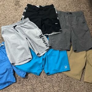 Hurley Kids' Gray and Blue Shorts Set